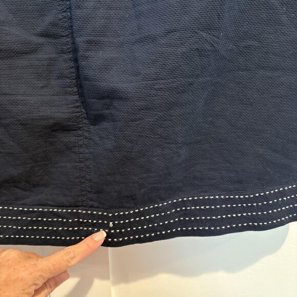 Brooks Brothers Skirt Womens 12 Classic Cotton Blend Stitch Detail Pockets - Picture 8 of 13